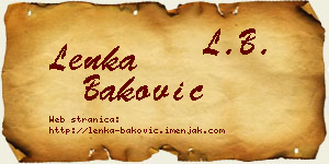 Lenka Baković vizit kartica